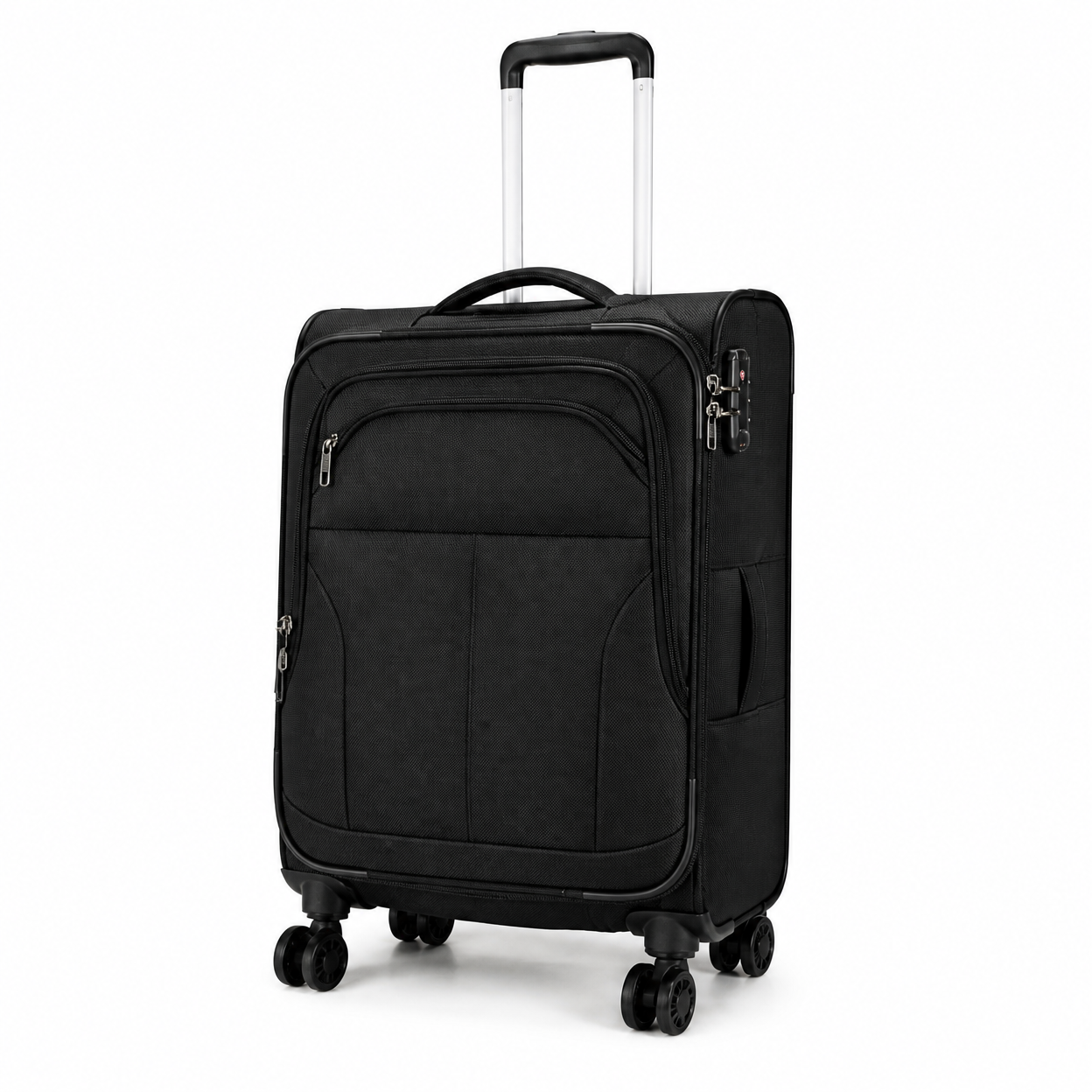 Rolling Joy OEM Rolling Joy fabric luggage spinner IP560 CZ002 - 600D twill nylon trolley case with spinner wheels 20inch no expansion 24inch & 28inch expandable 600D twill greige 