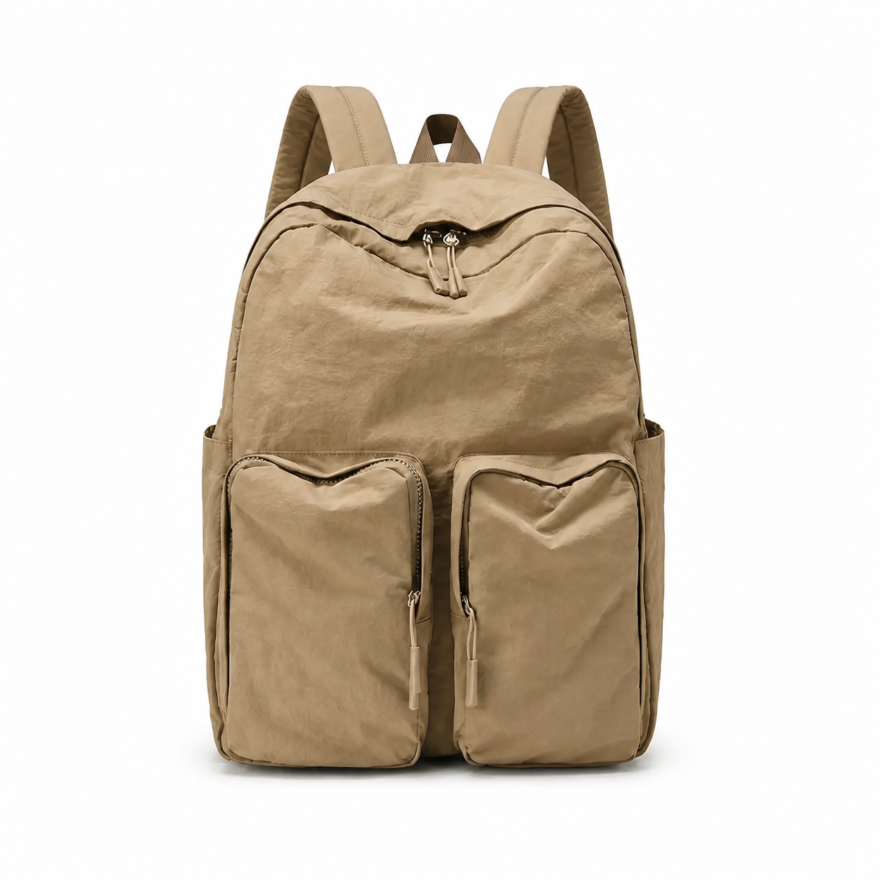 Rolling Joy OEM #2600 ultra light waterproof backpack khaki 35 x 25 x 12cm Crinkled waterproof fabric