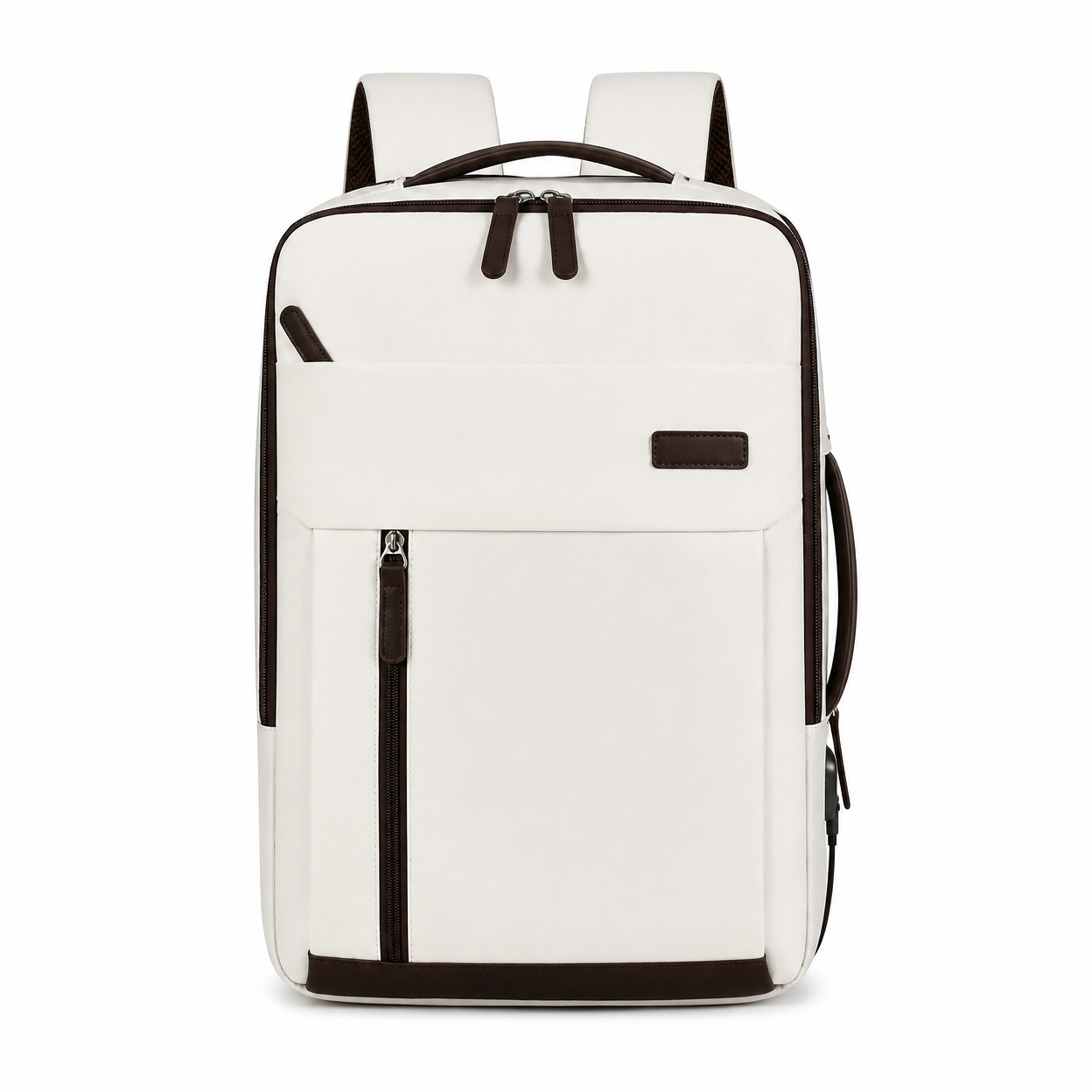 Rolling Joy OEM #3400 expandable backpack cream brown trim 43 x 30 x 12 6cm