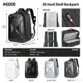 Rolling Joy OEM #6600 anti-theft 3D hard shell backpack 47 x 32 x 15cm PC + Oxford fabric view 2