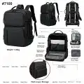 Rolling Joy OEM #7100 multi-layer travel backpack 46 x 32 x 18cm Oxford fabric view 2