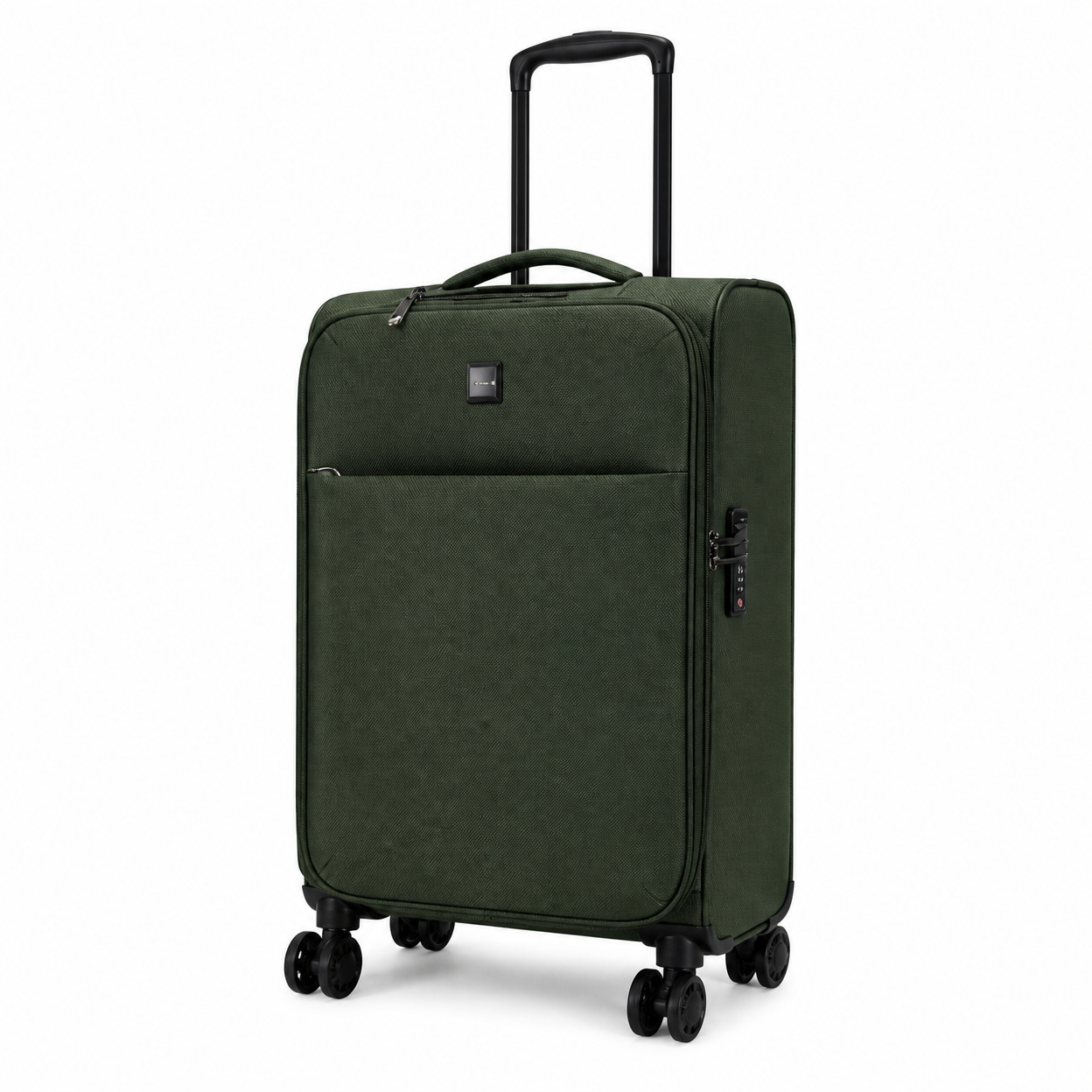 Rolling Joy OEM Rolling Joy fabric luggage IP405 CZ003 olive green jacquard trolley case with embedded TSA lock 20inch no expansion 24inch & 28inch expandable Jacquard woven fabric