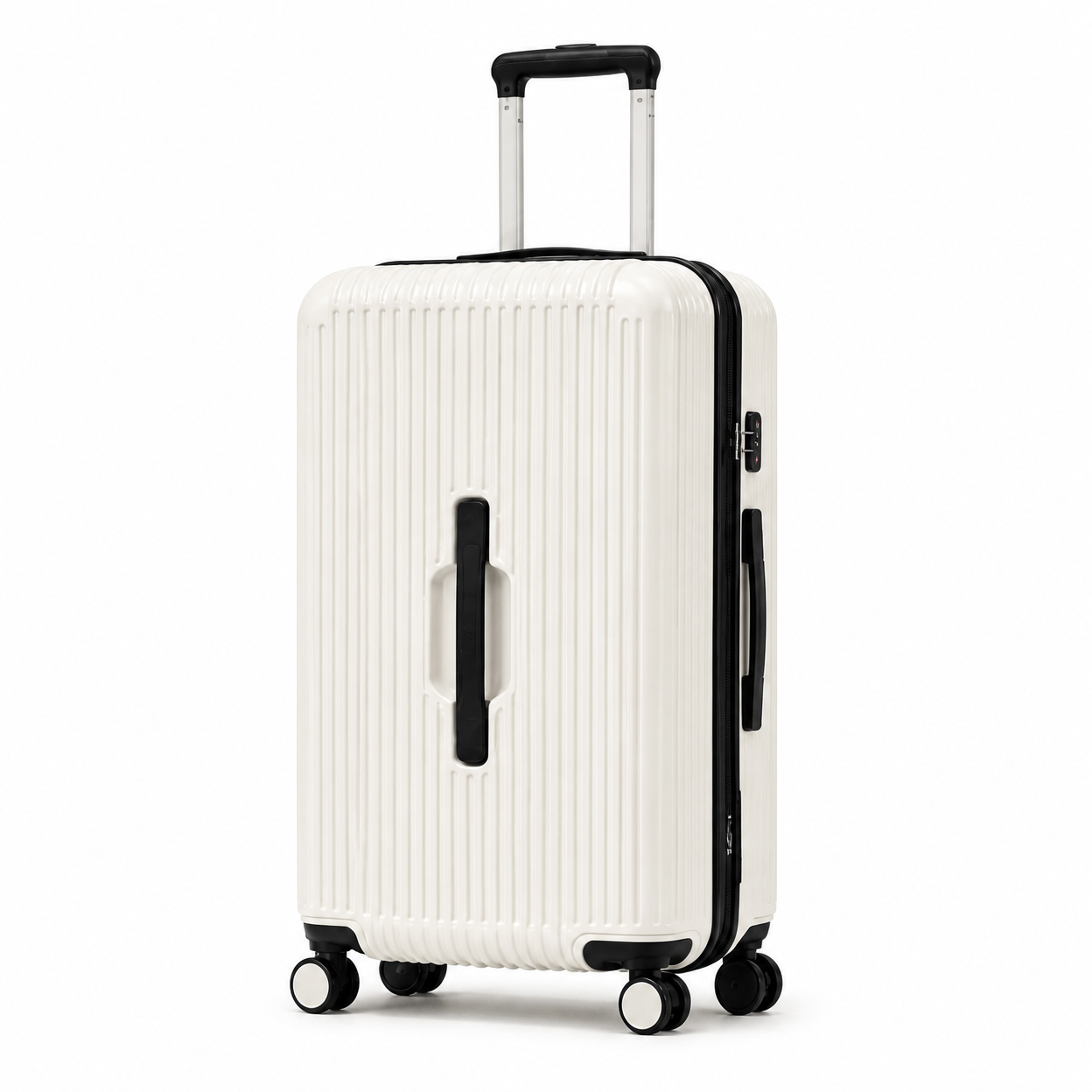 Rolling Joy OEM Rolling Joy off white front opening PC polycarbonate hard shell trolley case set 20 24 28 inch expandable ID card holder 5 colors 20inch 24inch 28inch 3-piece PC Po