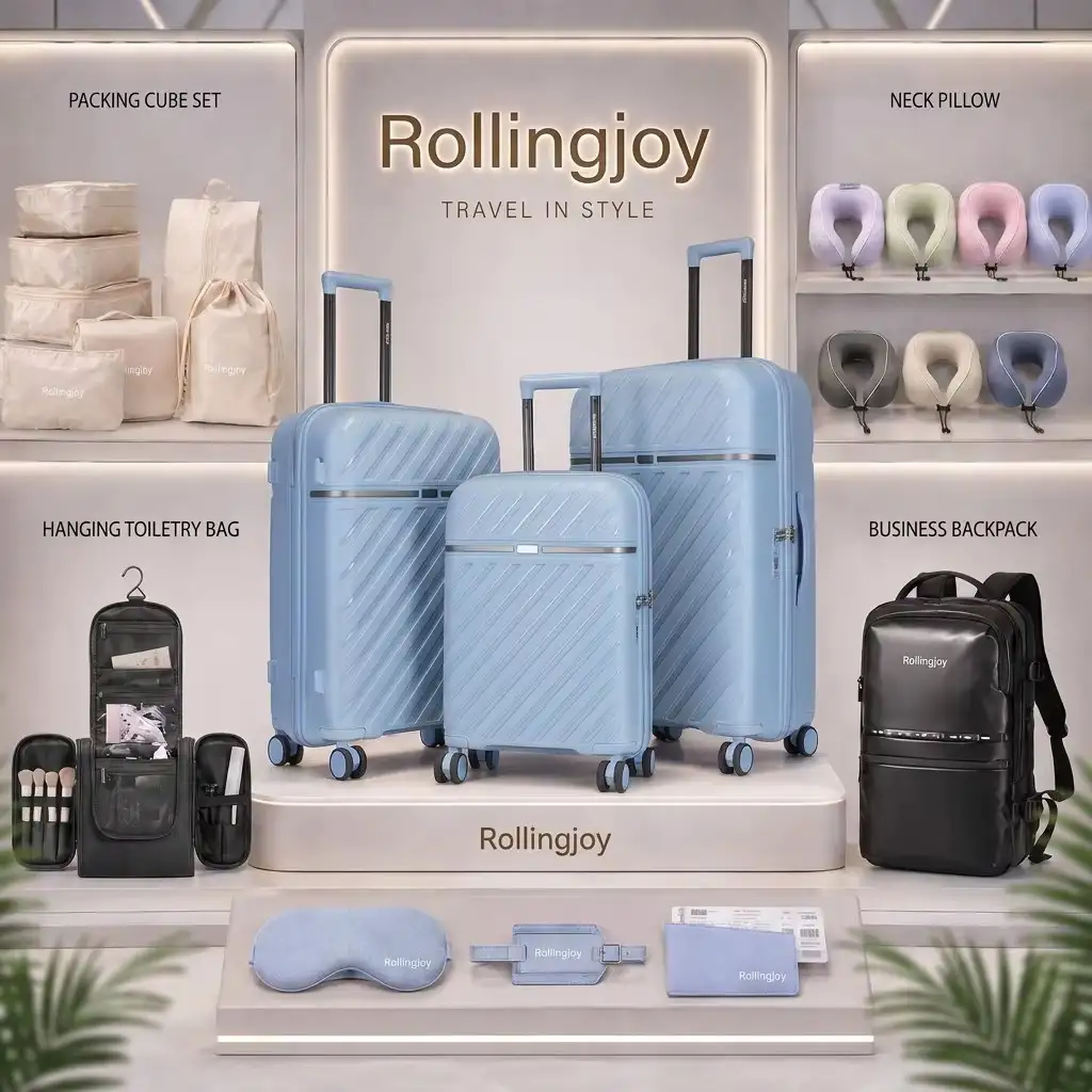 Rolling Joy OEM Rolling Joy Wave Rider PP hard-shell trolley 20inch 24inch 28inch or individual Virgin PP hard-shell view 2