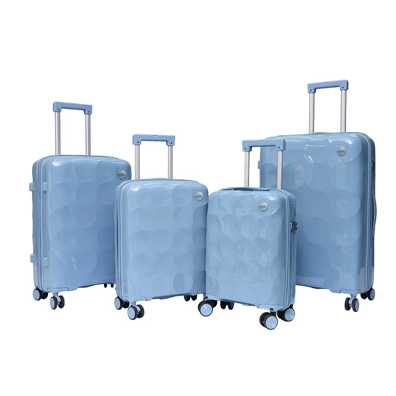 Rolling Joy OEM PP trolley case set gray blue 4-piece color view 6
