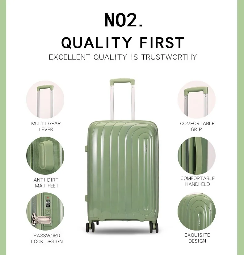 Rolling Joy OEM PP trolley case quality first detail multi gear lever comfortable grip view 2