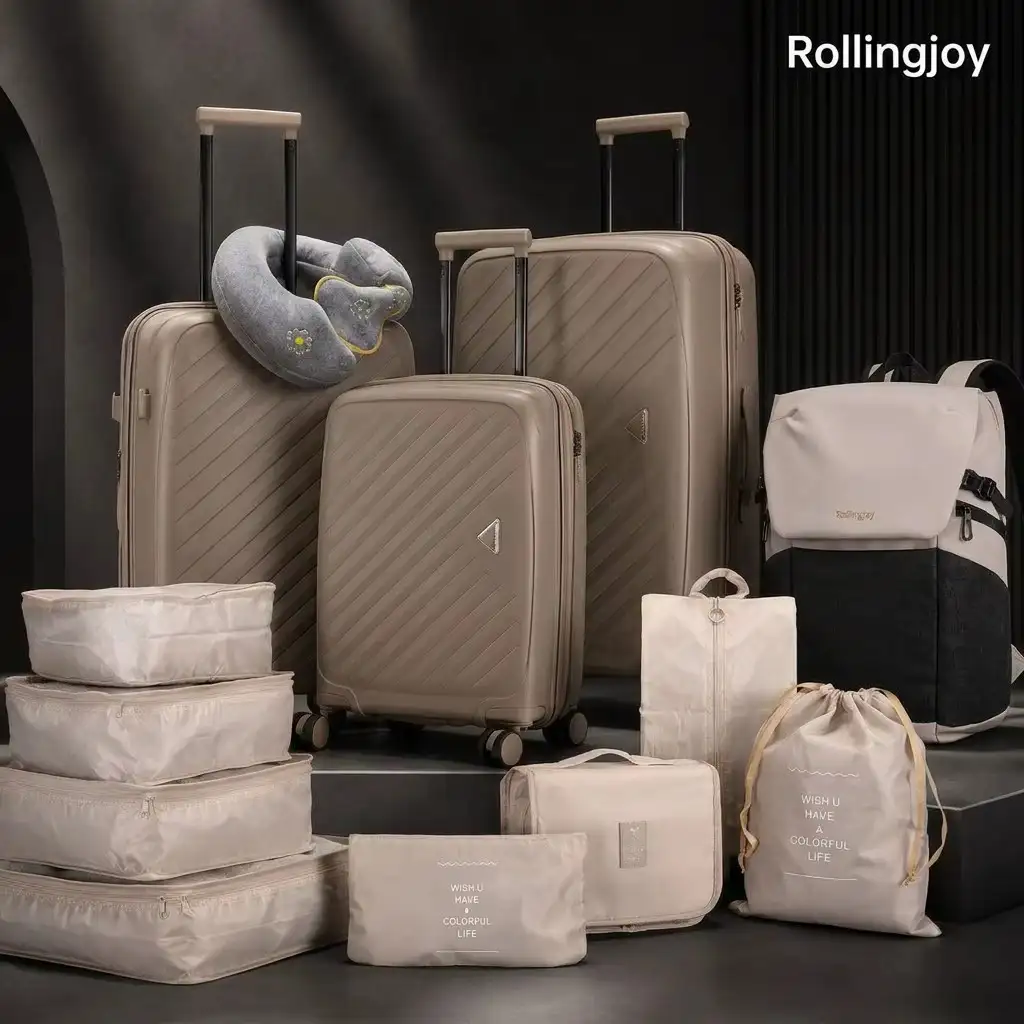 Rolling Joy OEM Rolling Joy wave texture orange signature case 20inch 24inch 28inch PP high-gloss / matte finish view 2